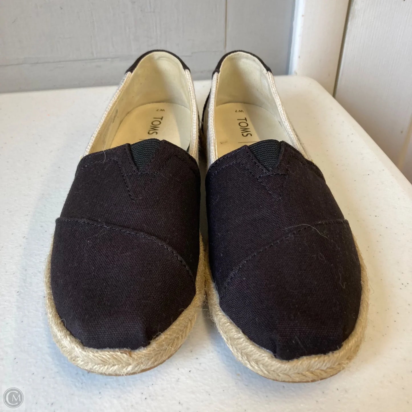 Shoes Flats By Toms In Black & Cream, Size: 7