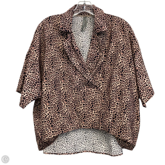 Top Short Sleeve By Anthropologie In Animal Print, Size: Xs