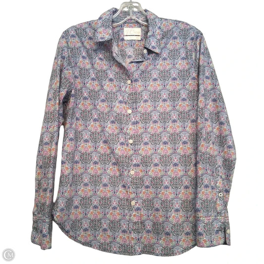 Blouse Long Sleeve By J. Crew In Multi-colored, Size: S