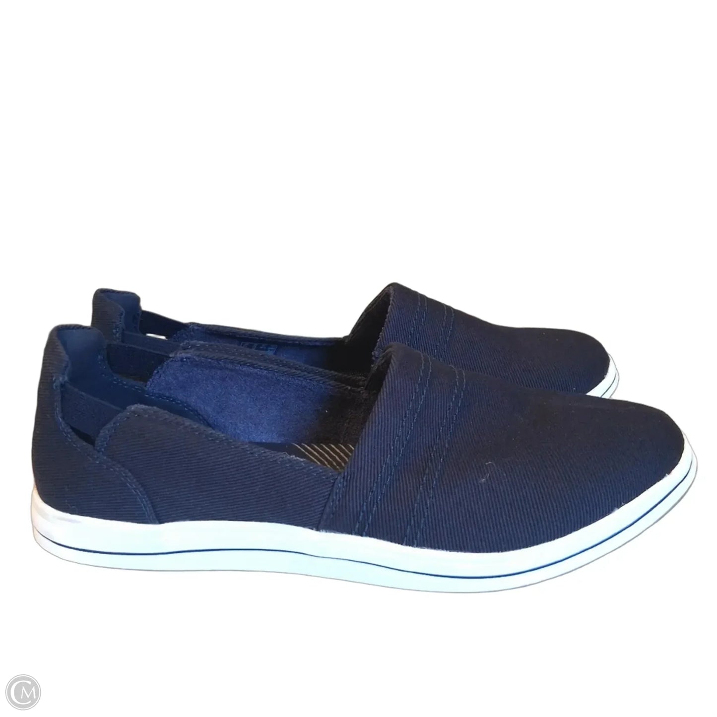 Shoes Flats By Clarks In Navy, Size: 10