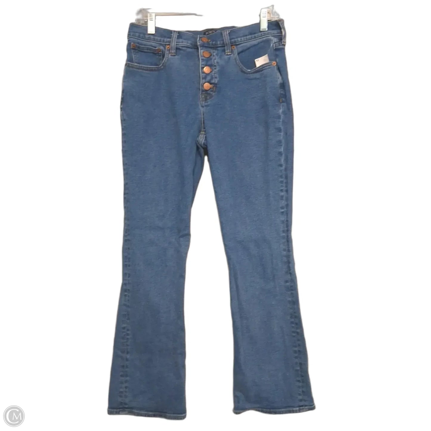 Jeans Flared By J. Crew In Blue Denim, Size: 6 Tall