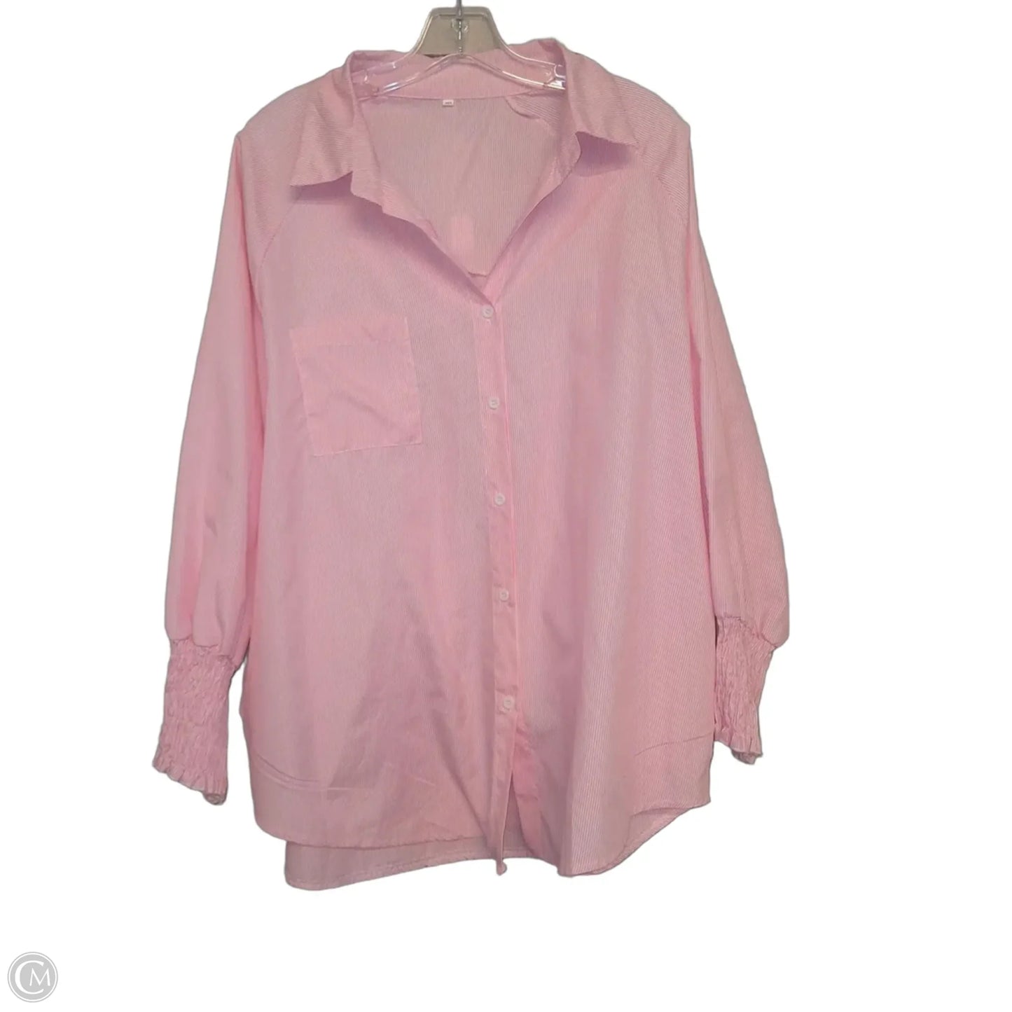 Top Long Sleeve  In Striped Pattern, Size: 3x