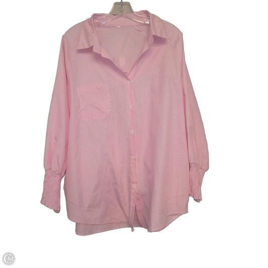 Top Long Sleeve  In Striped Pattern, Size: 3x