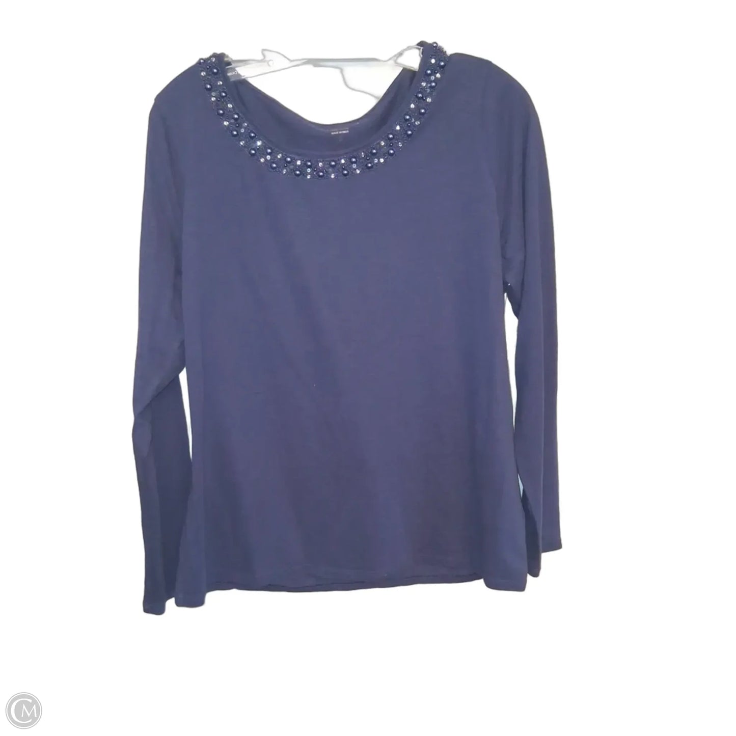 Top Long Sleeve Basic By Coldwater Creek In Navy, Size: L