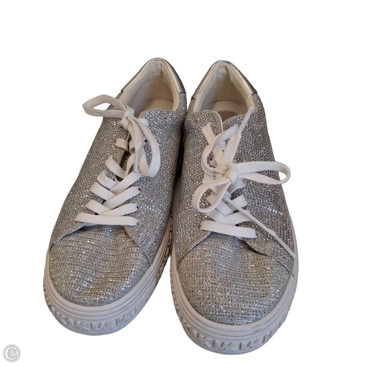 Shoes Sneakers By Michael By Michael Kors In Silver, Size: 7.5