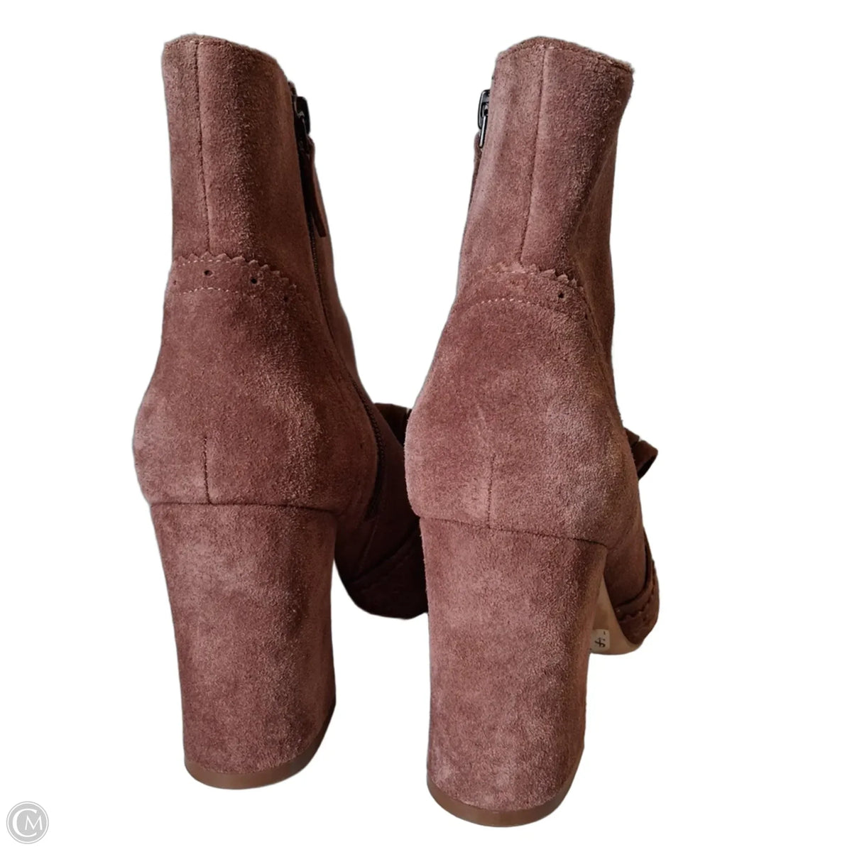 Boots Ankle Heels By Etienne Aigner In Brown, Size: 8.5