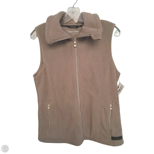 Vest Fleece By Calvin Klein In Taupe, Size: L