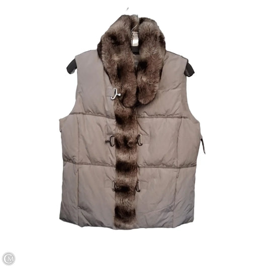 Vest Puffer & Quilted By Hilary Radley In Beige, Size: M