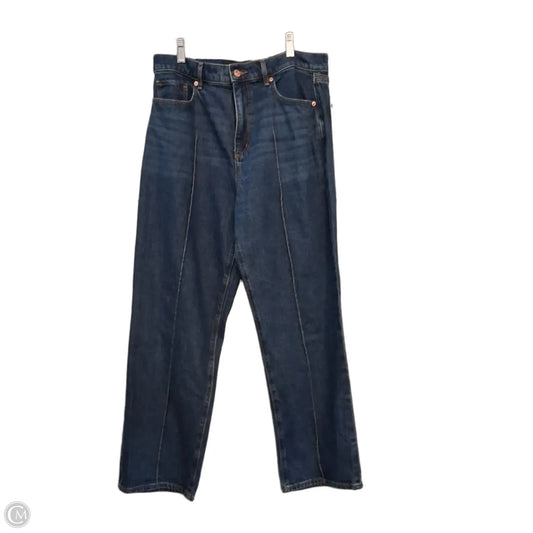 Jeans Straight By Loft In Blue Denim, Size: 10