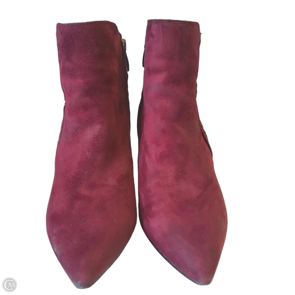Boots Ankle Heels By Steve Madden In Maroon, Size: 7