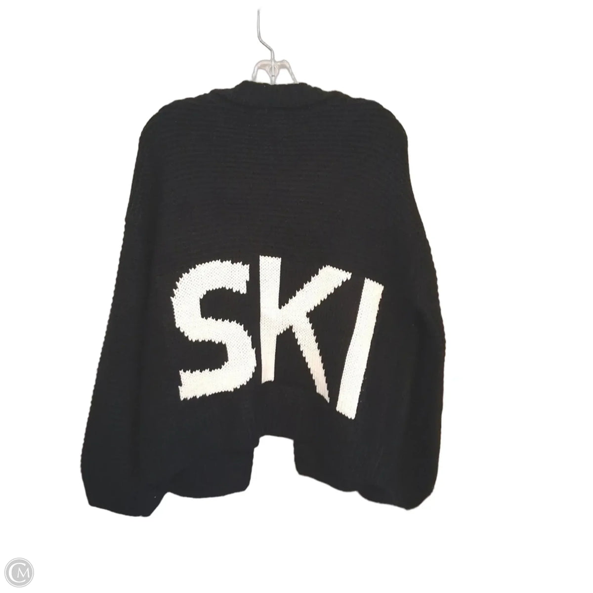 Sweater Cardigan In Black & White, Size: S