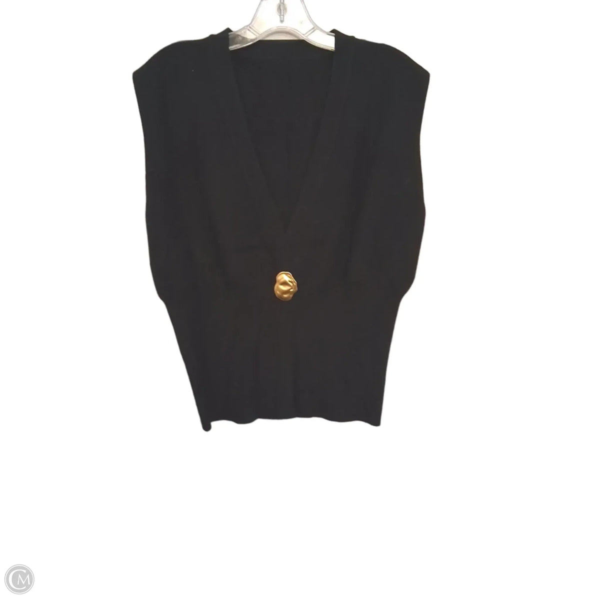 Vest Sweater By Commense In Black, Size: M