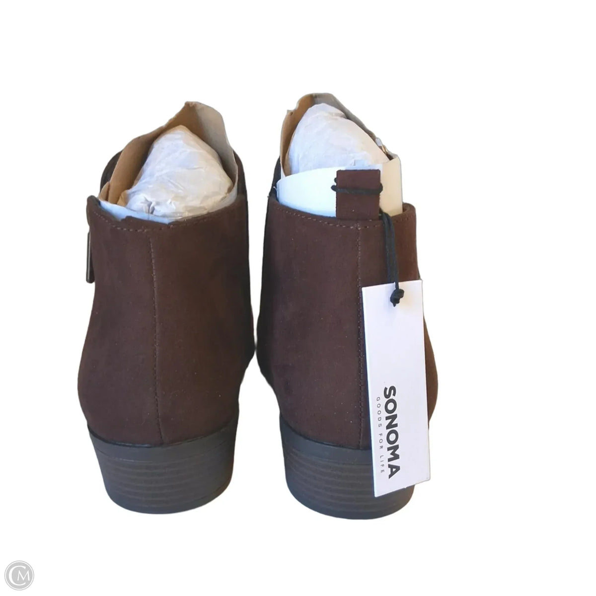 Boots Ankle Heels By Sonoma In Brown, Size: 10