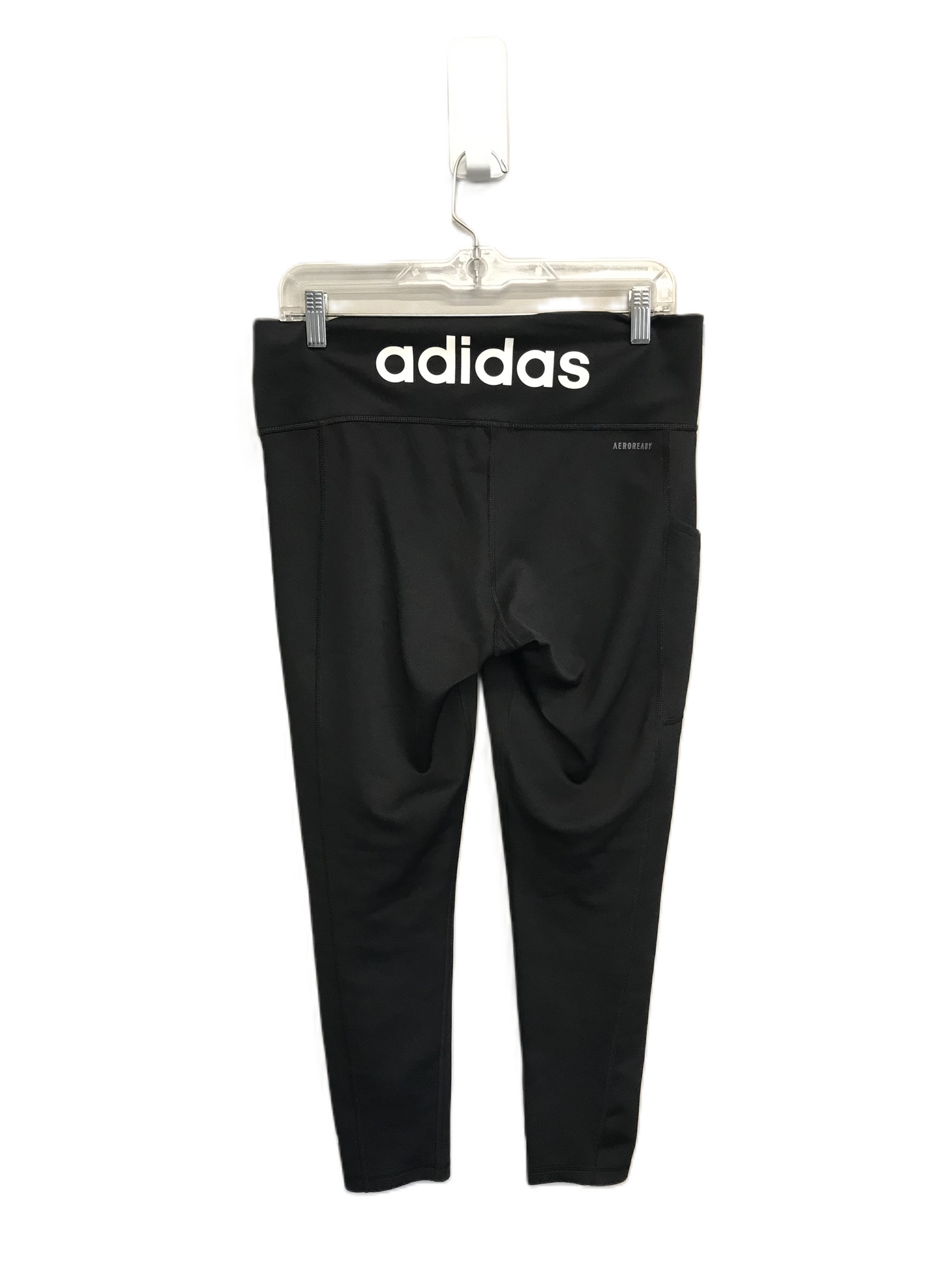 Black Athletic Leggings By Adidas, Size: L