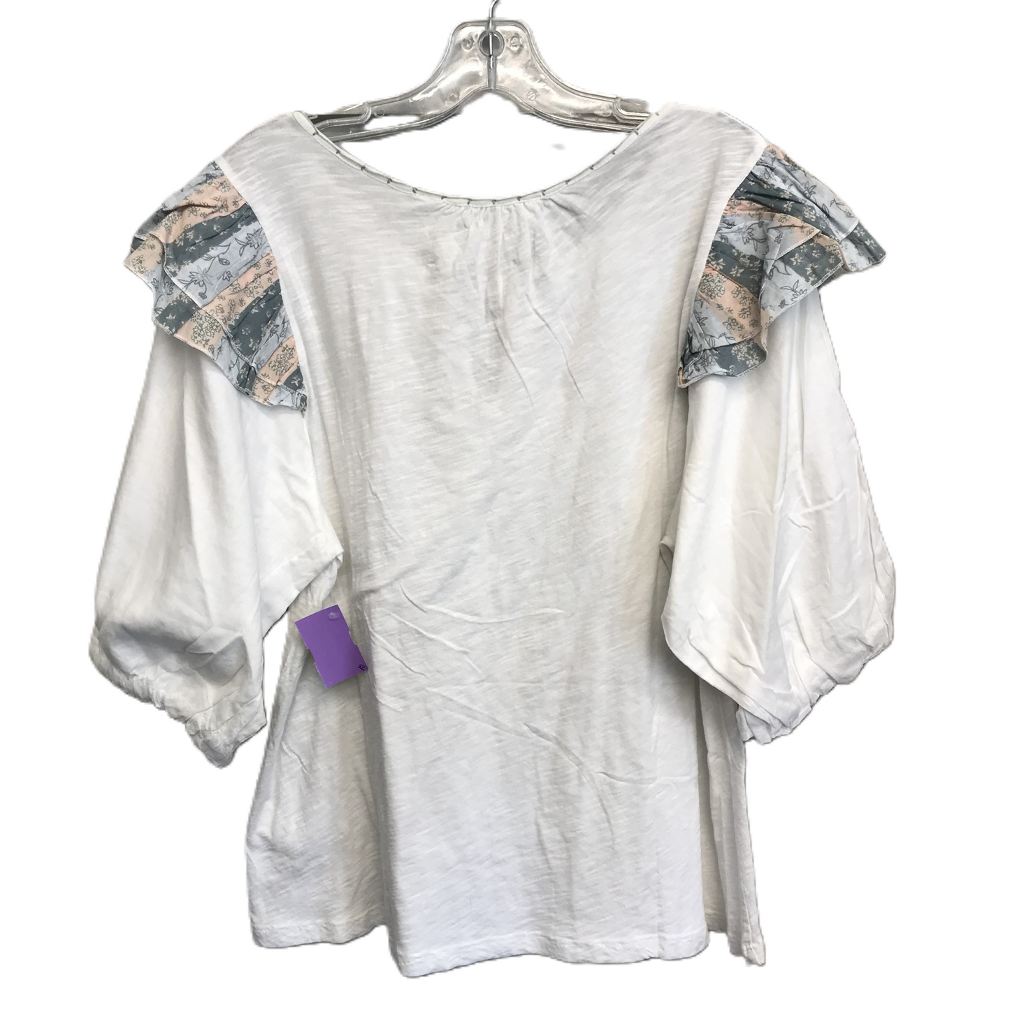 White Top 3/4 Sleeve By Cupio, Size: L