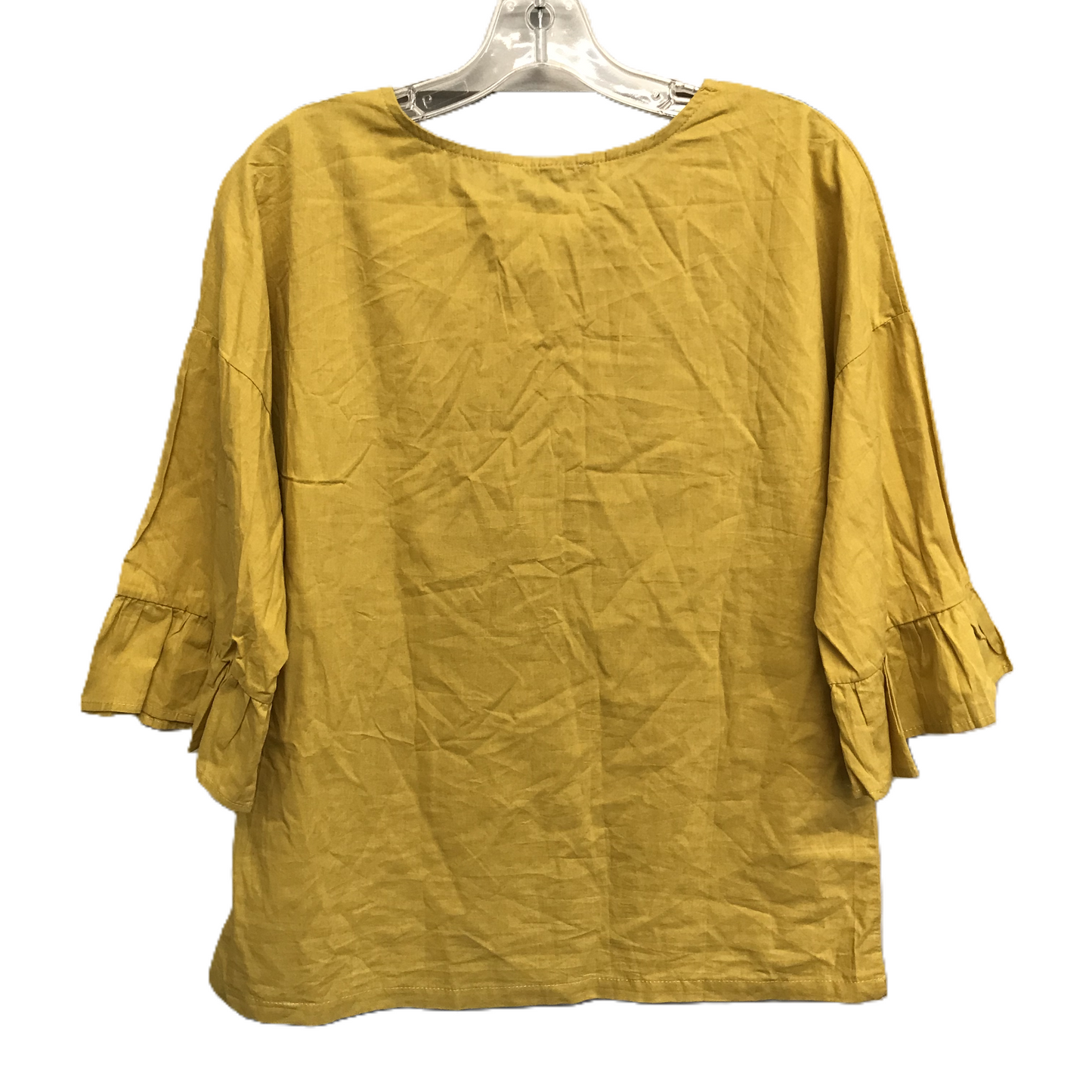 Yellow Top Short Sleeve By Cellabie, Size: M