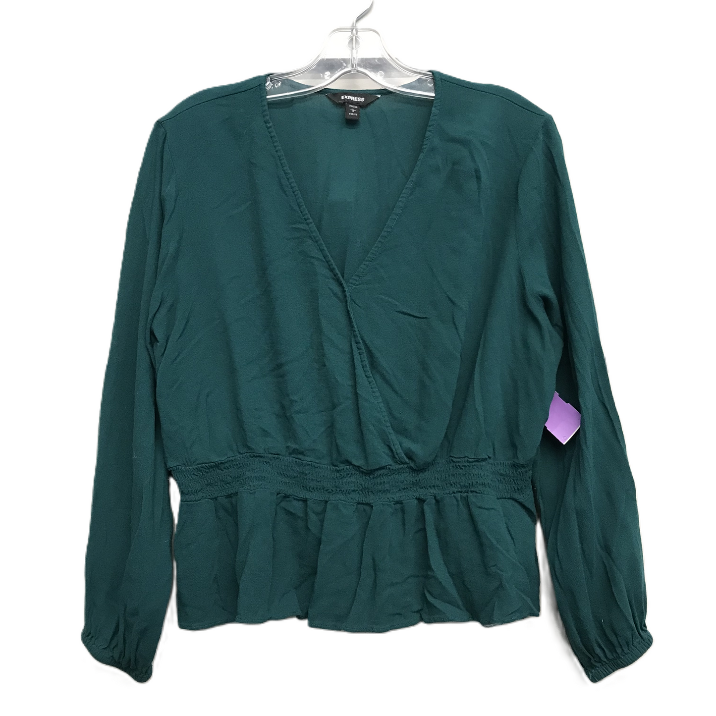 Top Long Sleeve By Express In Green, Size: L