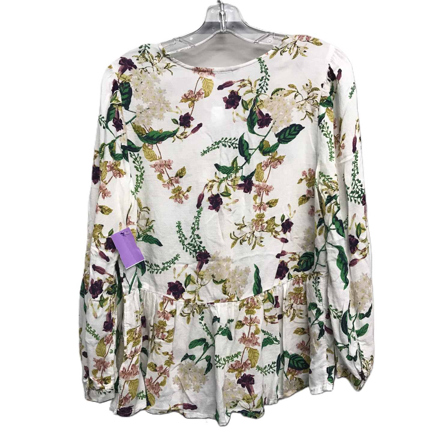 Top Long Sleeve By Lucky Brand In Floral Print, Size: L