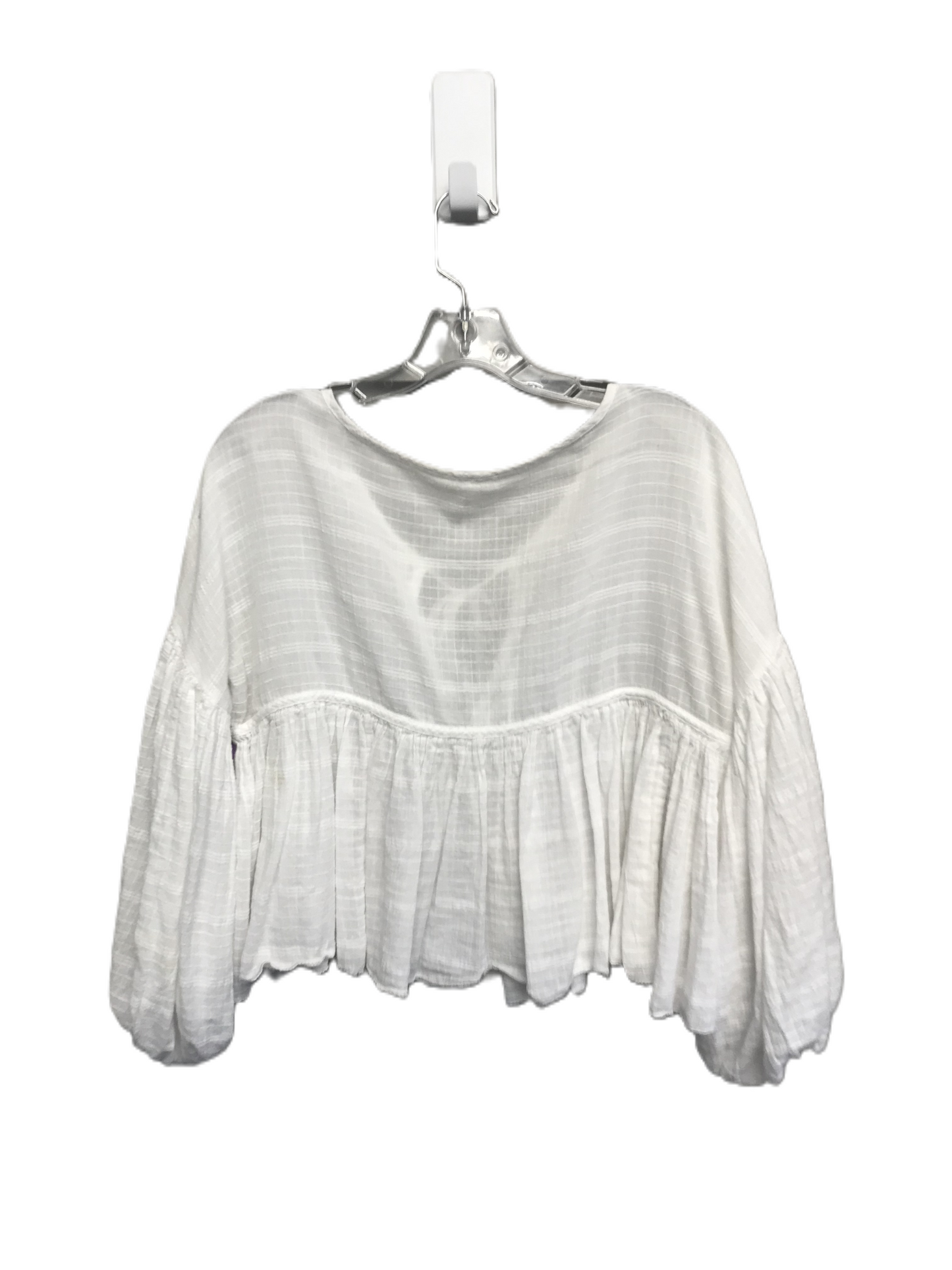 White Top 3/4 Sleeve By Free People, Size: M