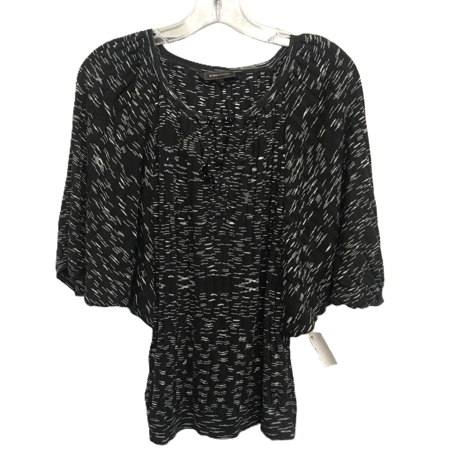 Black & White Top Short Sleeve By Bcbgmaxazria, Size: Xs