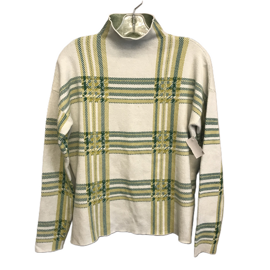 Green & White Sweater By Tahari By Arthur Levine, Size: M