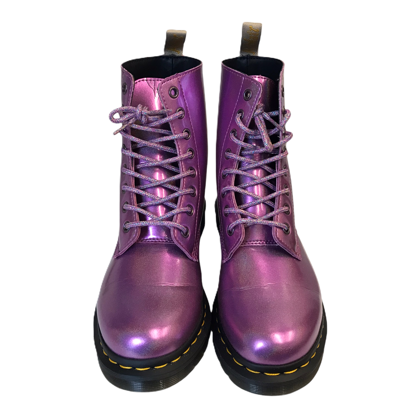 Boots Combat By Dr Martens In Purple, Size: 8