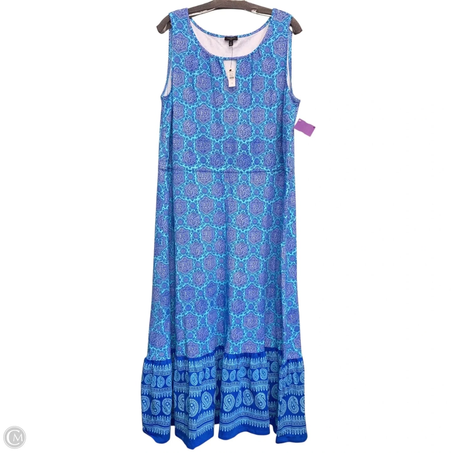 Dress Casual Maxi By Talbots In Blue, Size: 1x