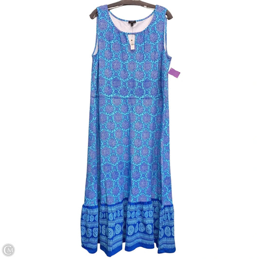 Dress Casual Maxi By Talbots In Blue, Size: 1x