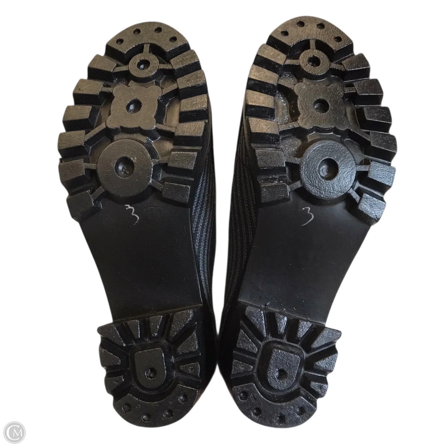 Boots Ankle Heels In Striped Pattern, Size: 5