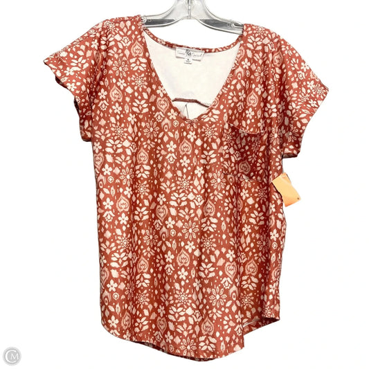 Top Short Sleeve By Lover’s Quarrel In Orange, Size: M