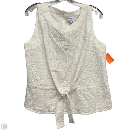Top Sleeveless Basic By Liz Claiborne In White, Size: M