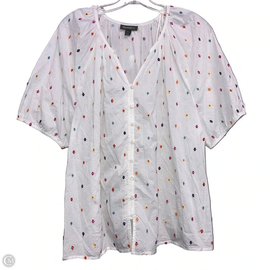 Top Short Sleeve By Style And Company In White, Size: 1x