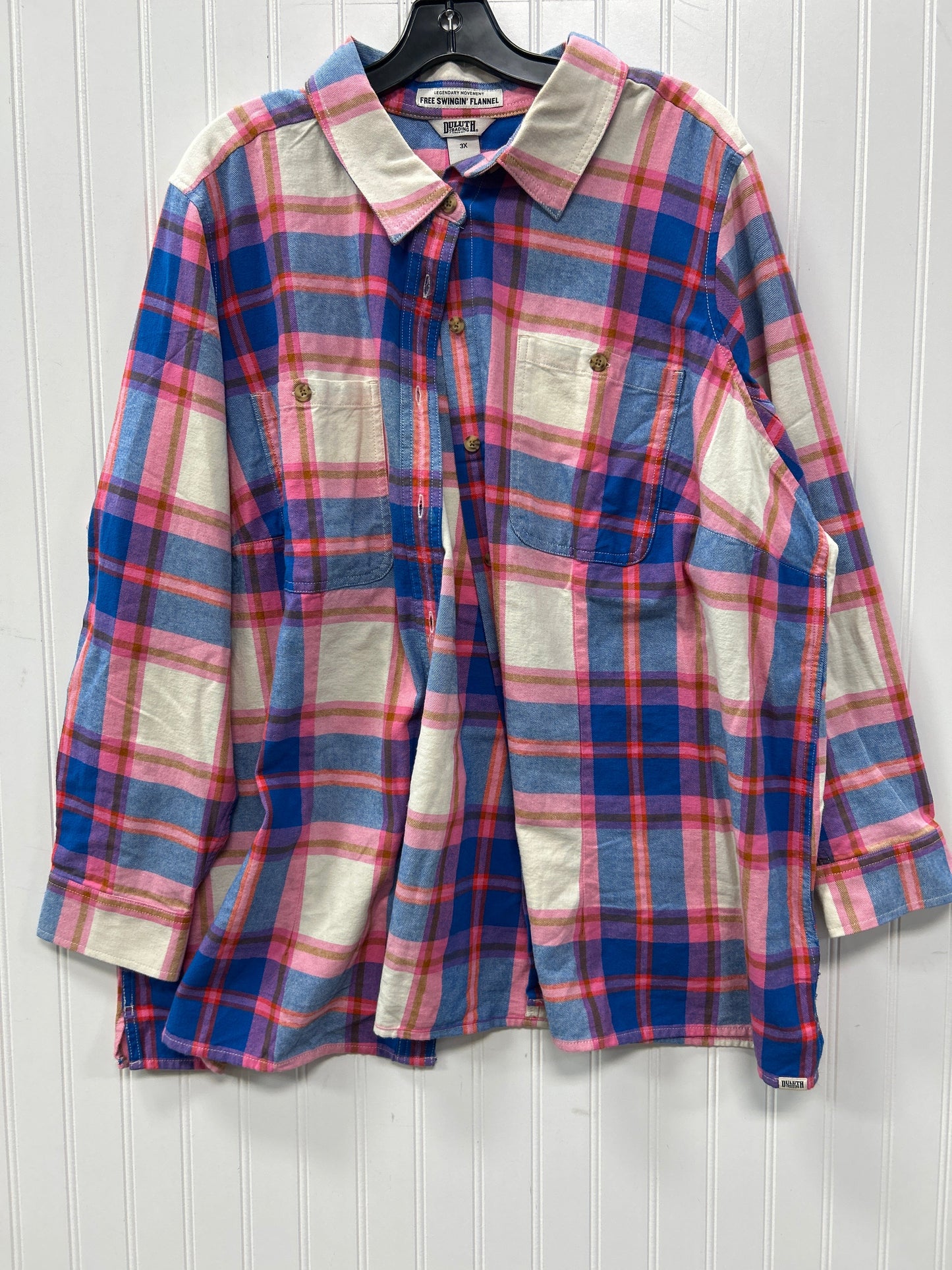 Top Ls By Duluth Trading In Plaid Pattern, Size:3X