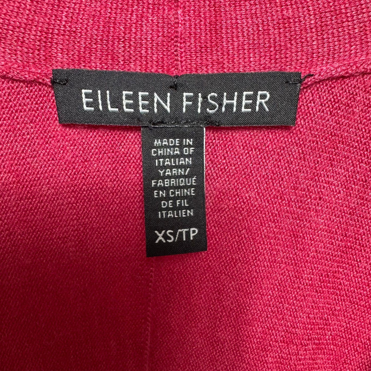 Wool Sweater Cardigan By Eileen Fisher In Pink, Size: Xs
