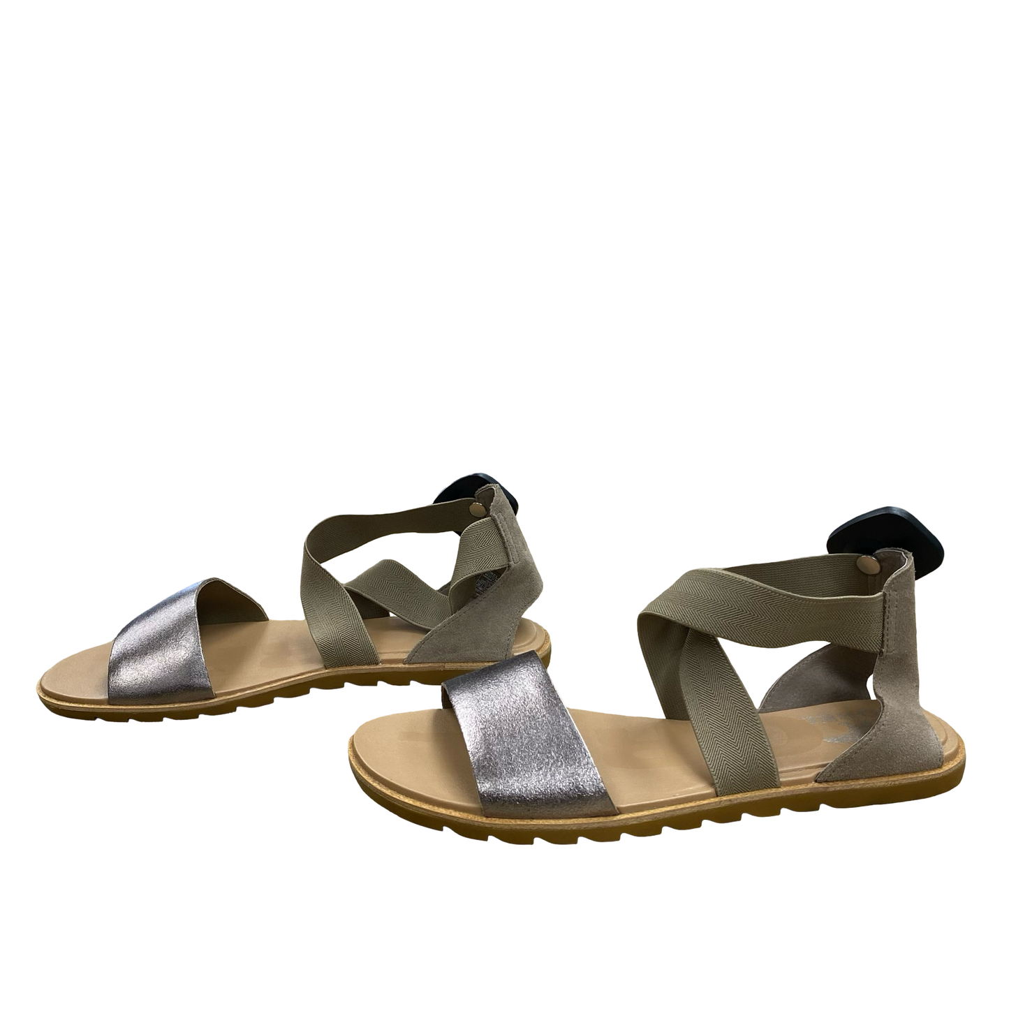 Sandals Designer By Sorel In Gold, Size:10