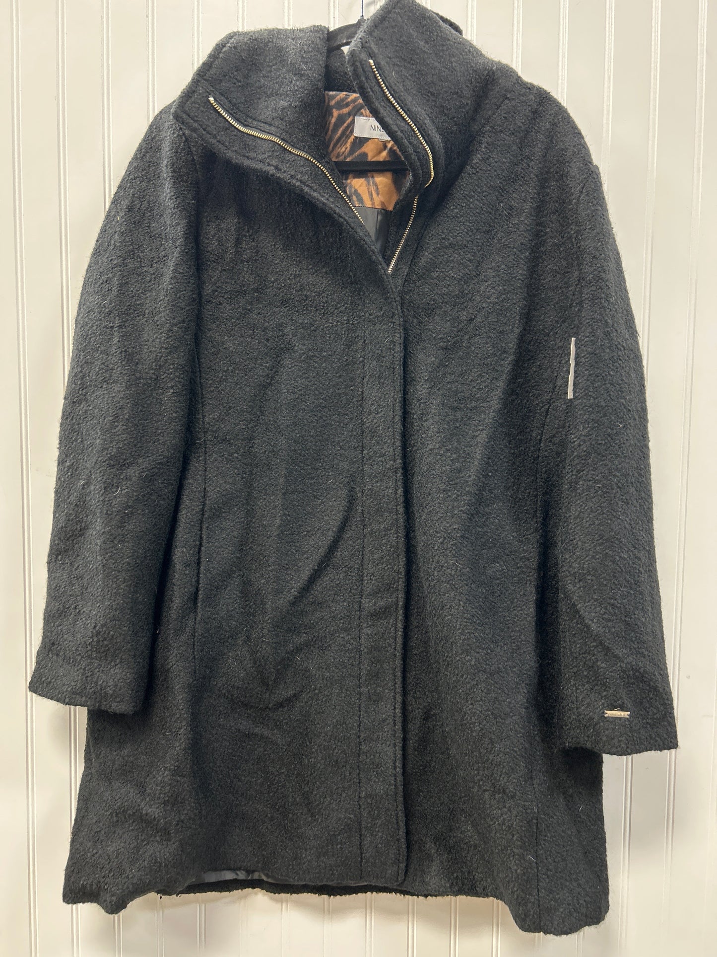 Coat Peacoat By Nine West In Black, Size:Xl