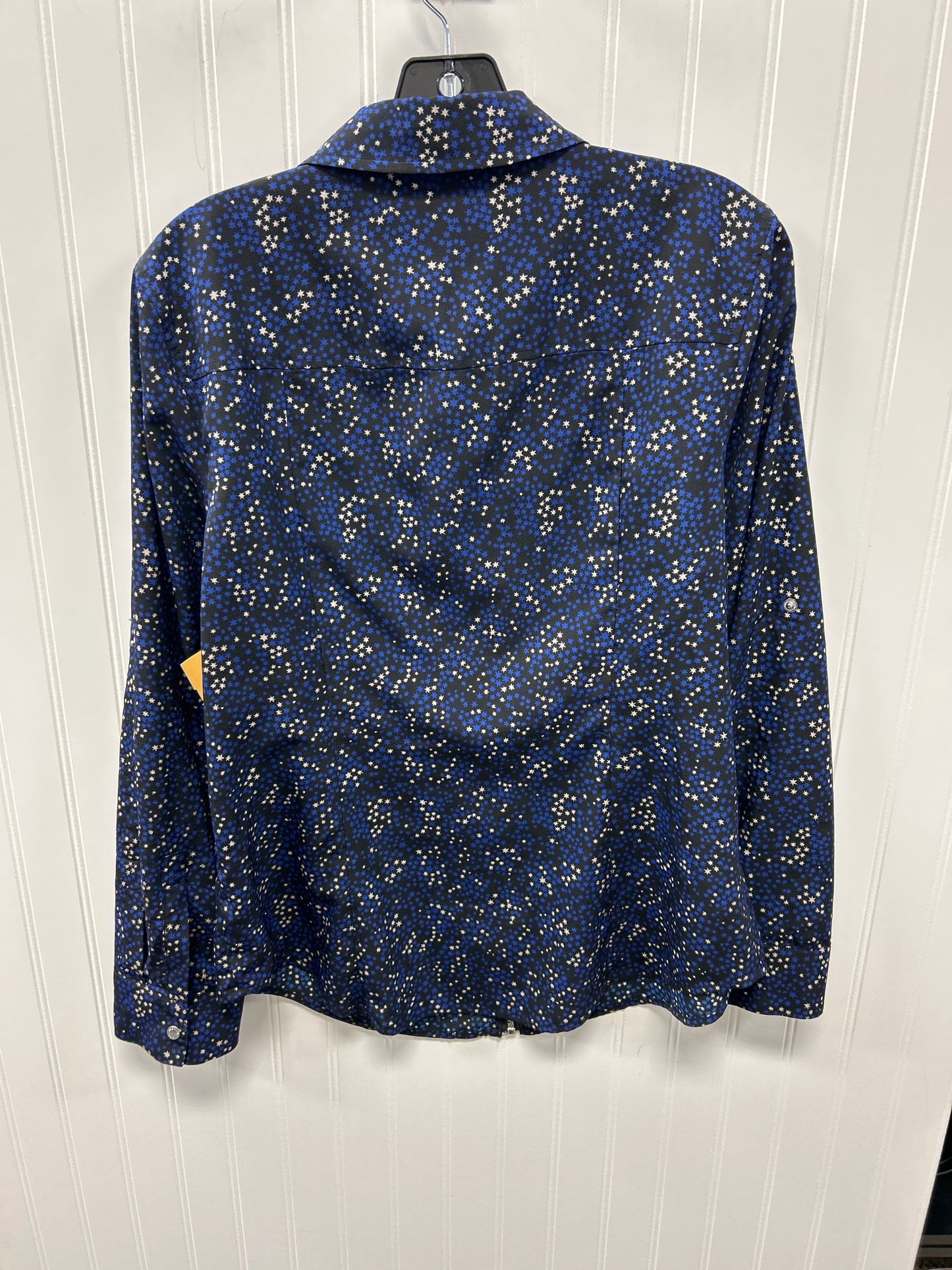 Top Ls By Michael By Michael Kors In Black & Blue, Size:L