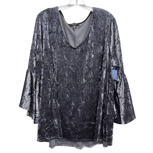 Top 3/4 Sleeve By Karen Kane In Grey, Size:3X