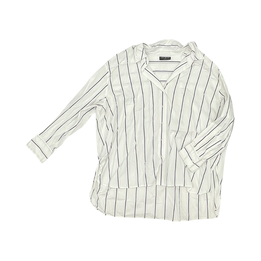 Blouse Ls By Lane Bryant In Black & White, Size:4X