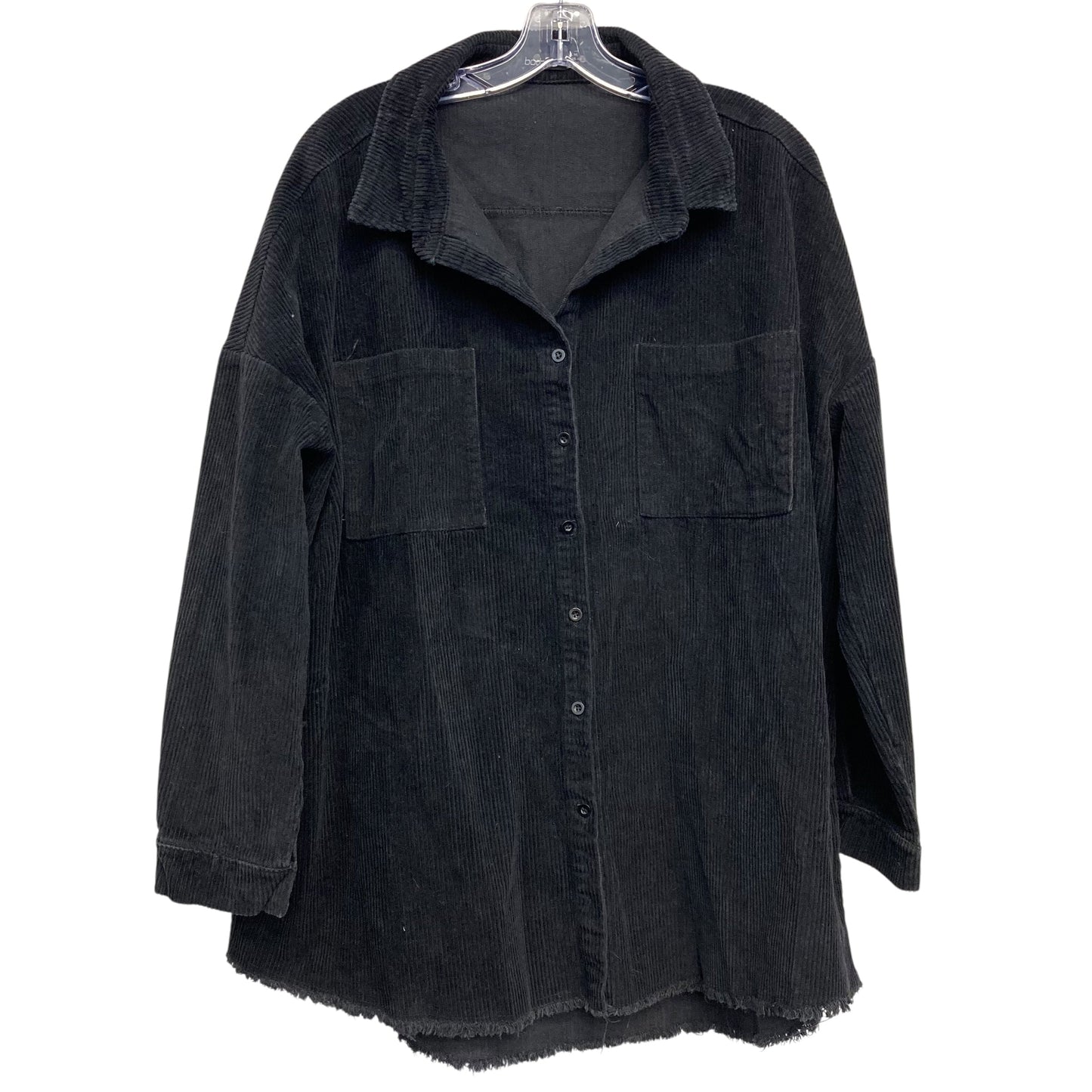 Jacket Shirt By BooHoo In Black, Size:L