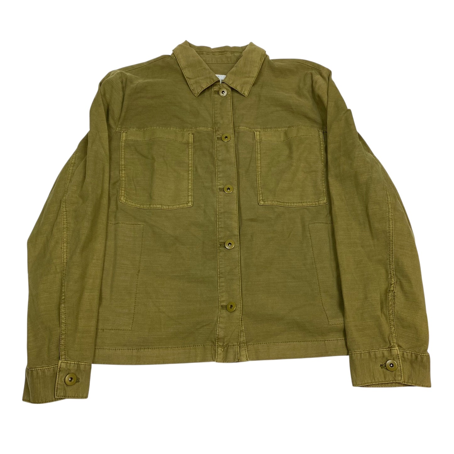 Jacket Shirt By J. Jill In Green, Size:L