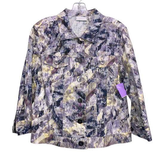 Jacket Denim By Chicos In Purple, Size:M