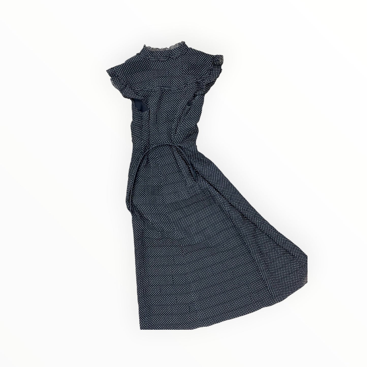 Dress Casual Midi By Loft In Black & White, Size:Xsp