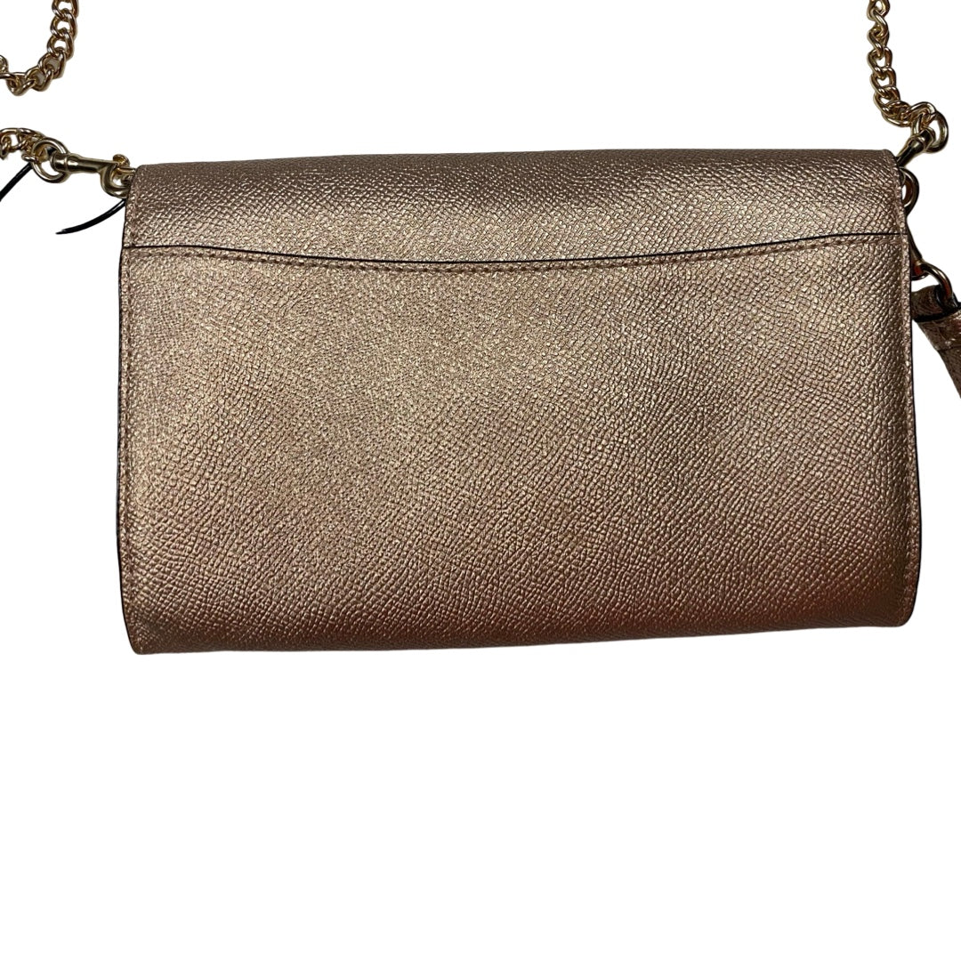 Handbag Designer By Coach In Gold, Size:Small