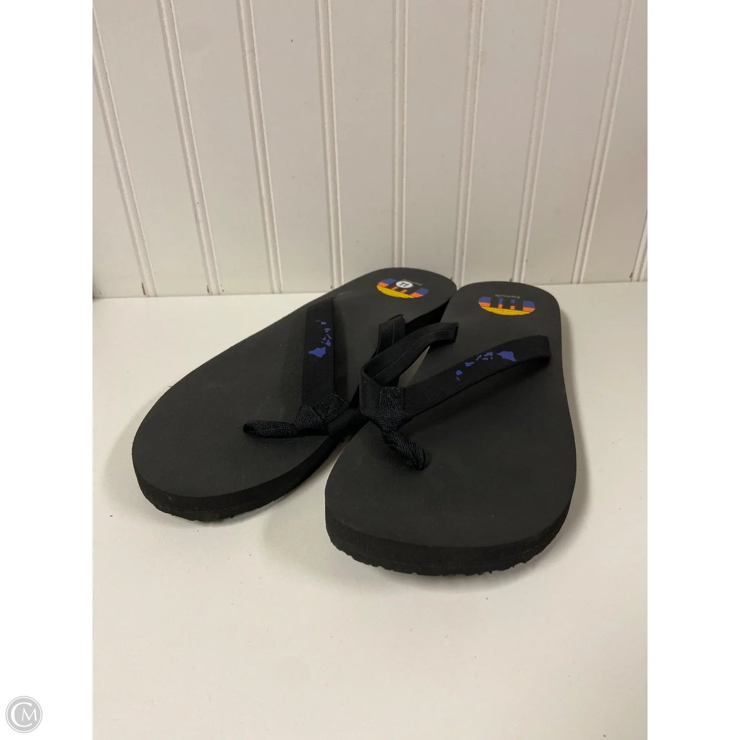 Sandals Flip Flops By Sanuk In Black, Size: 11