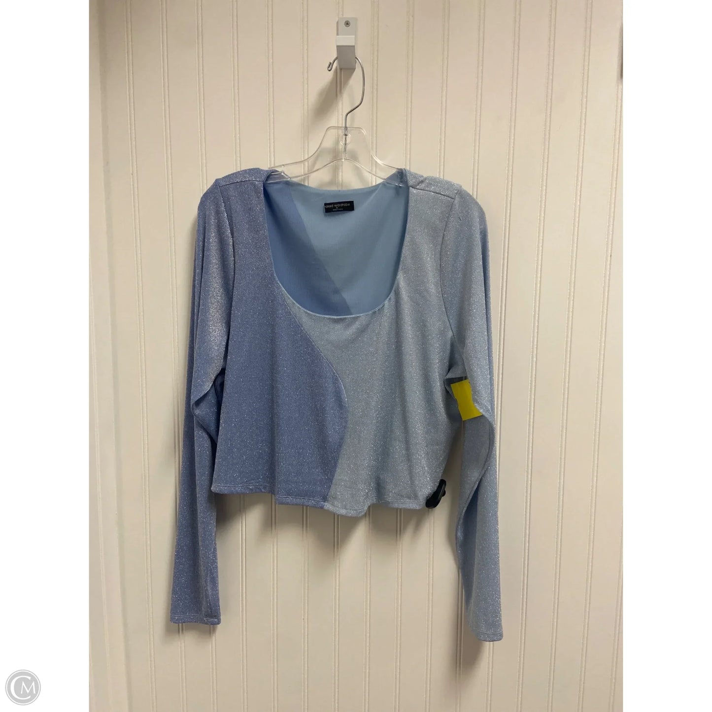 Top Long Sleeve By Nakedwardrobe In Blue, Size: 3x