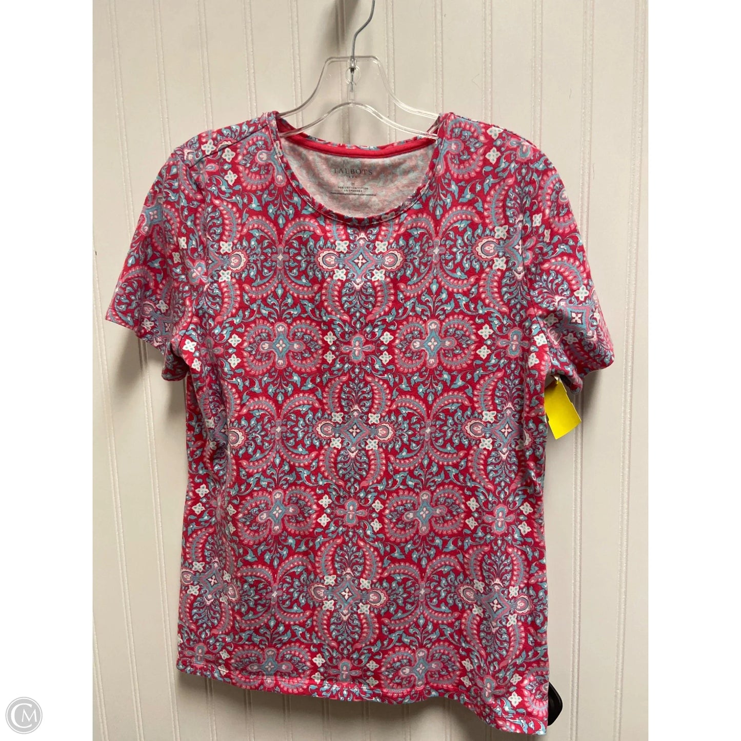 Top Short Sleeve By Talbots In Blue & Pink, Size: M