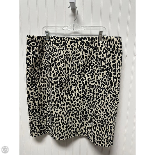 Skirt Midi By Calvin Klein In Animal Print, Size: 2x
