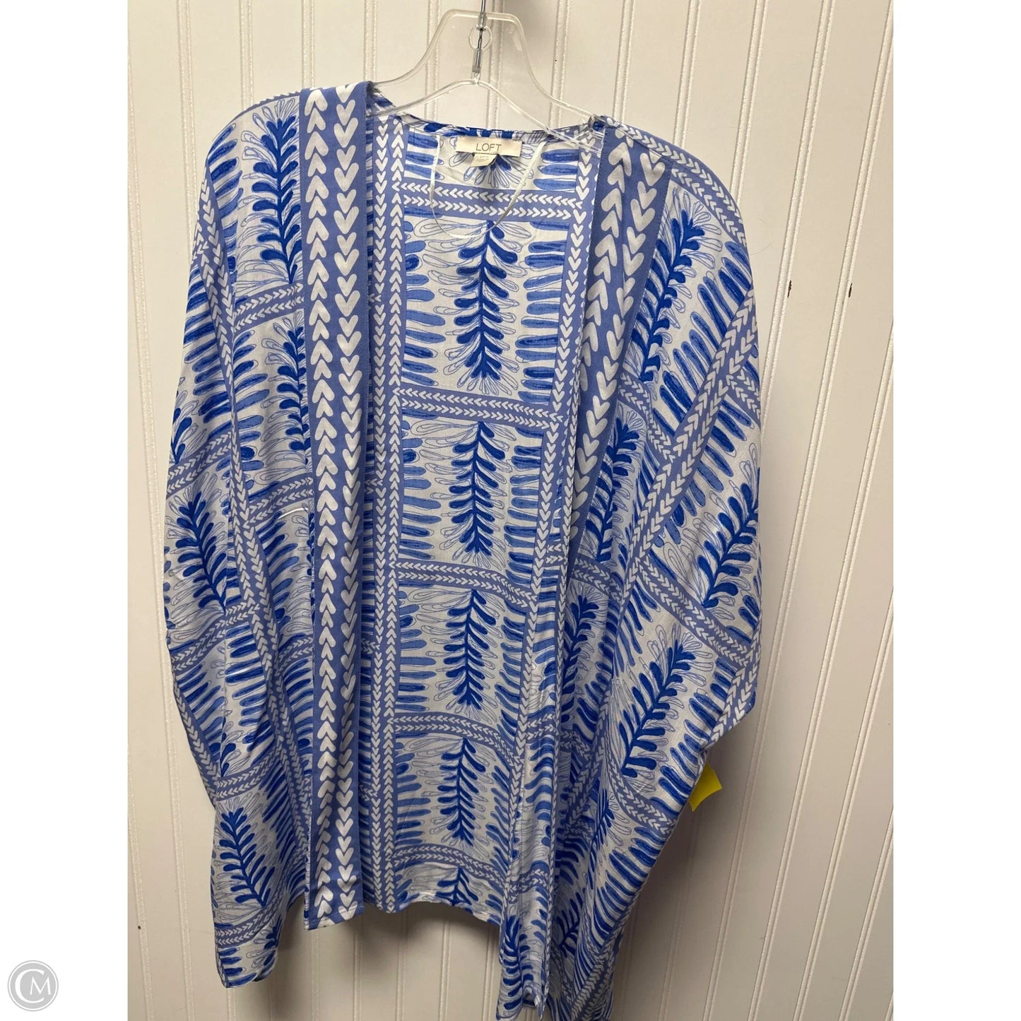 Shawl By Loft In Blue & White, Size: Xs