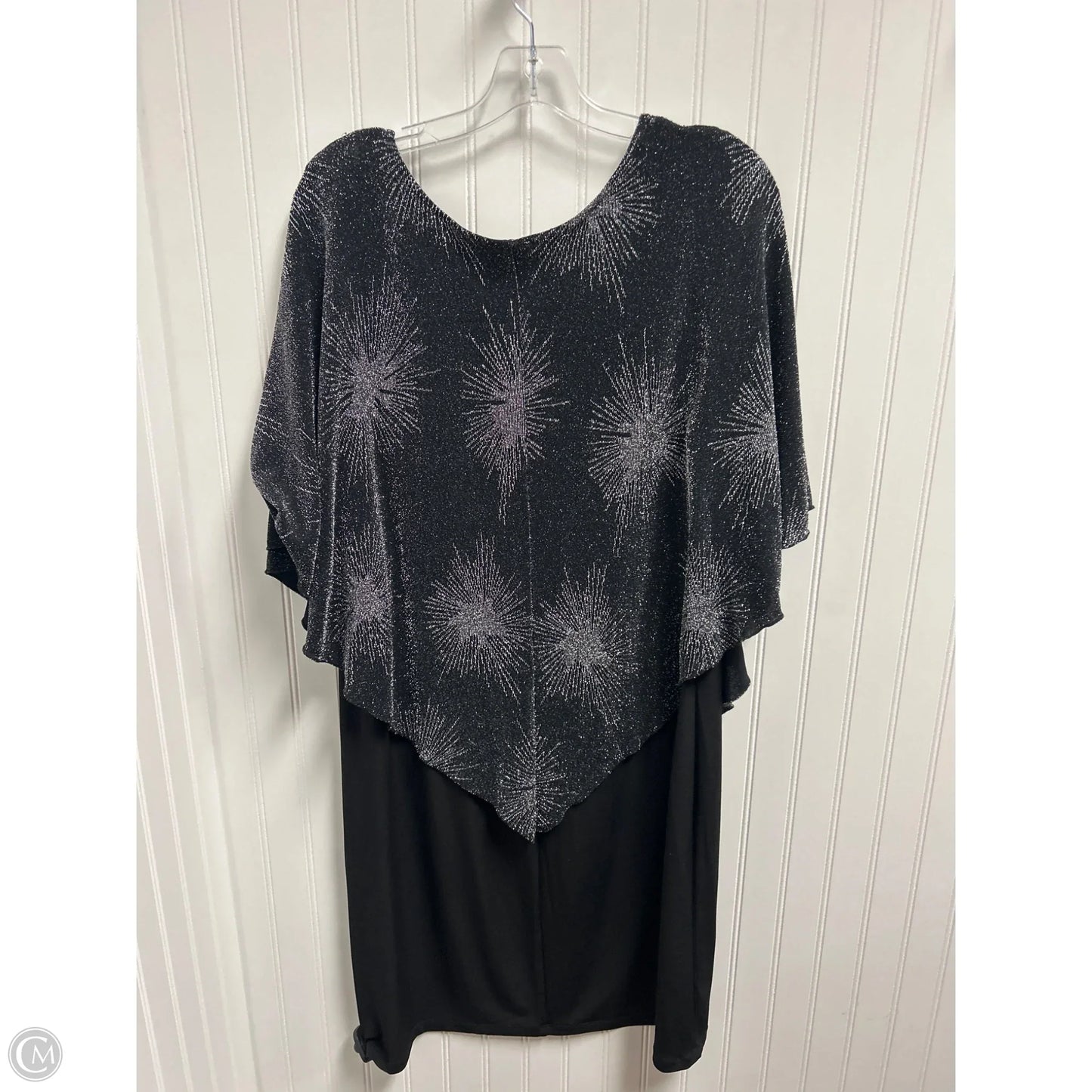 Dress Party Short By En Focus In Black & Silver, Size: 3x